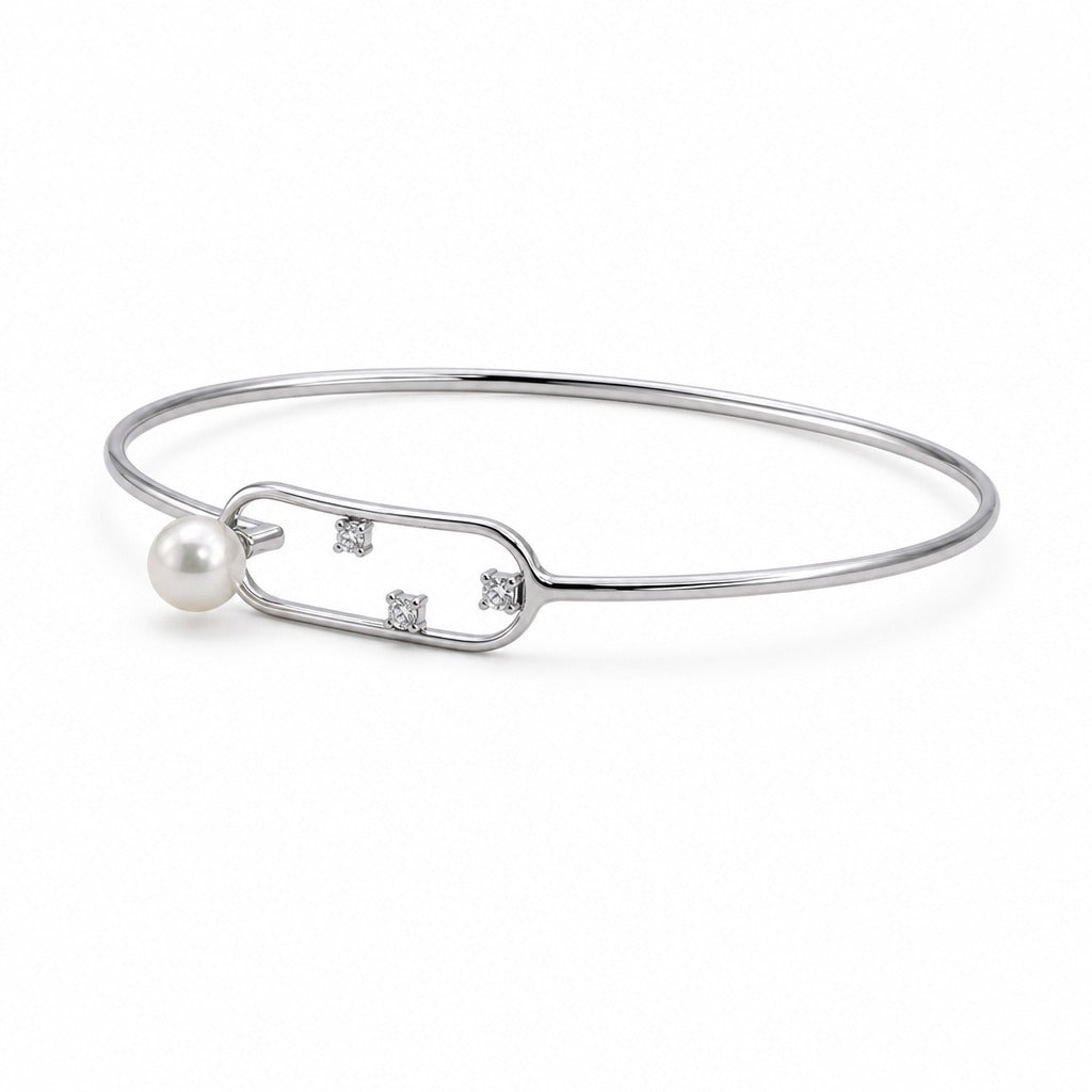 Pearl Grace Open Cuff Bracelet
