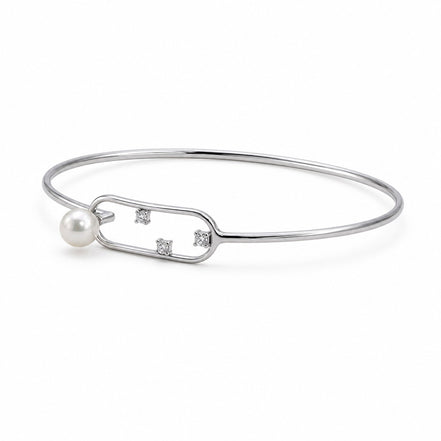 Pearl Grace Open Cuff Bracelet