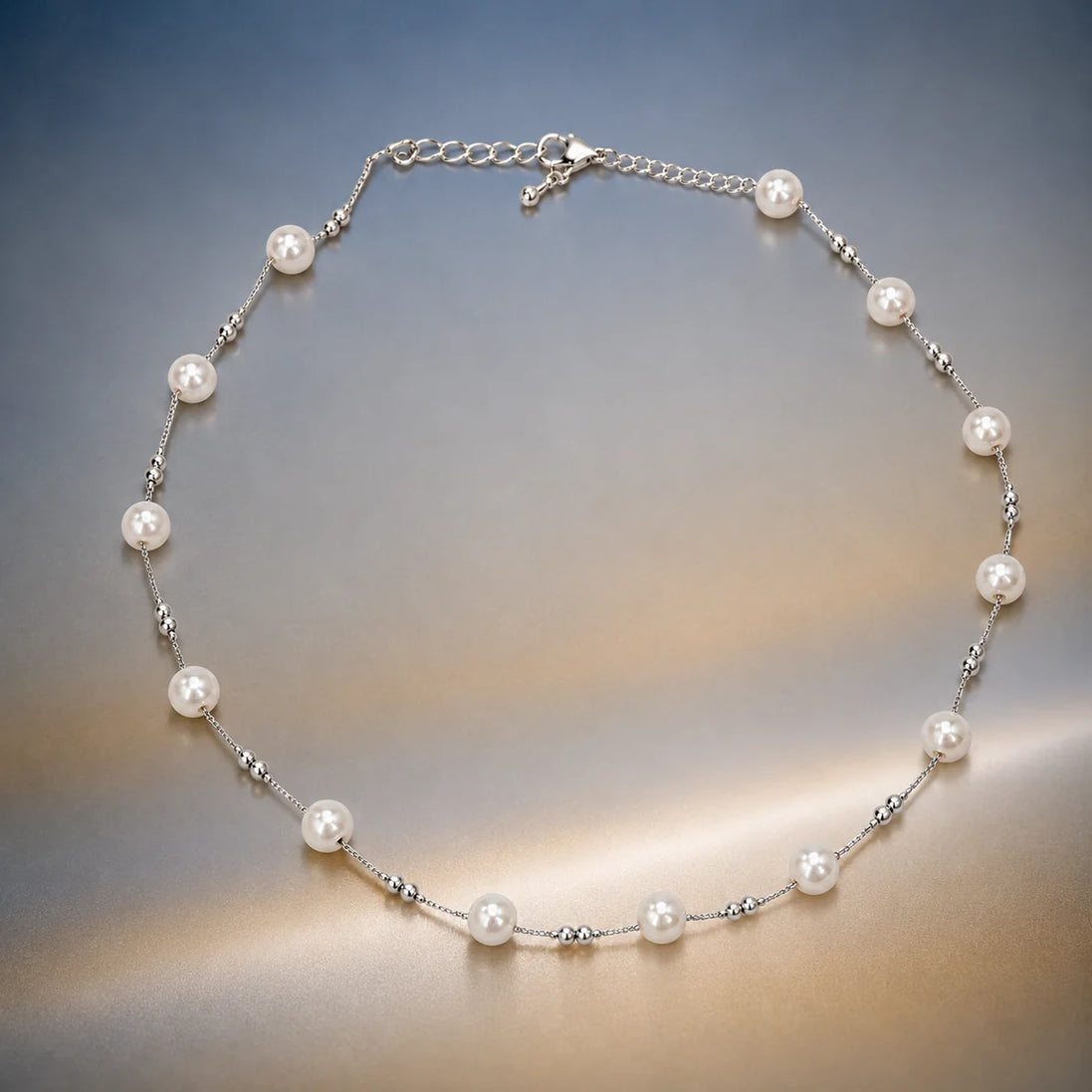 Pearl Station Necklace
