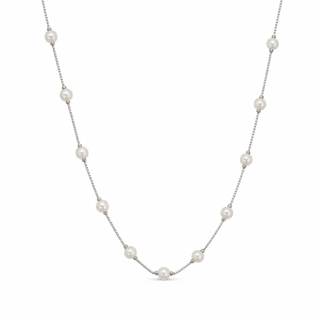 Celeste Freshwater Pearl Station Necklace