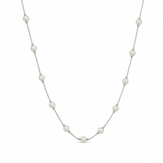 Celeste Freshwater Pearl Station Necklace
