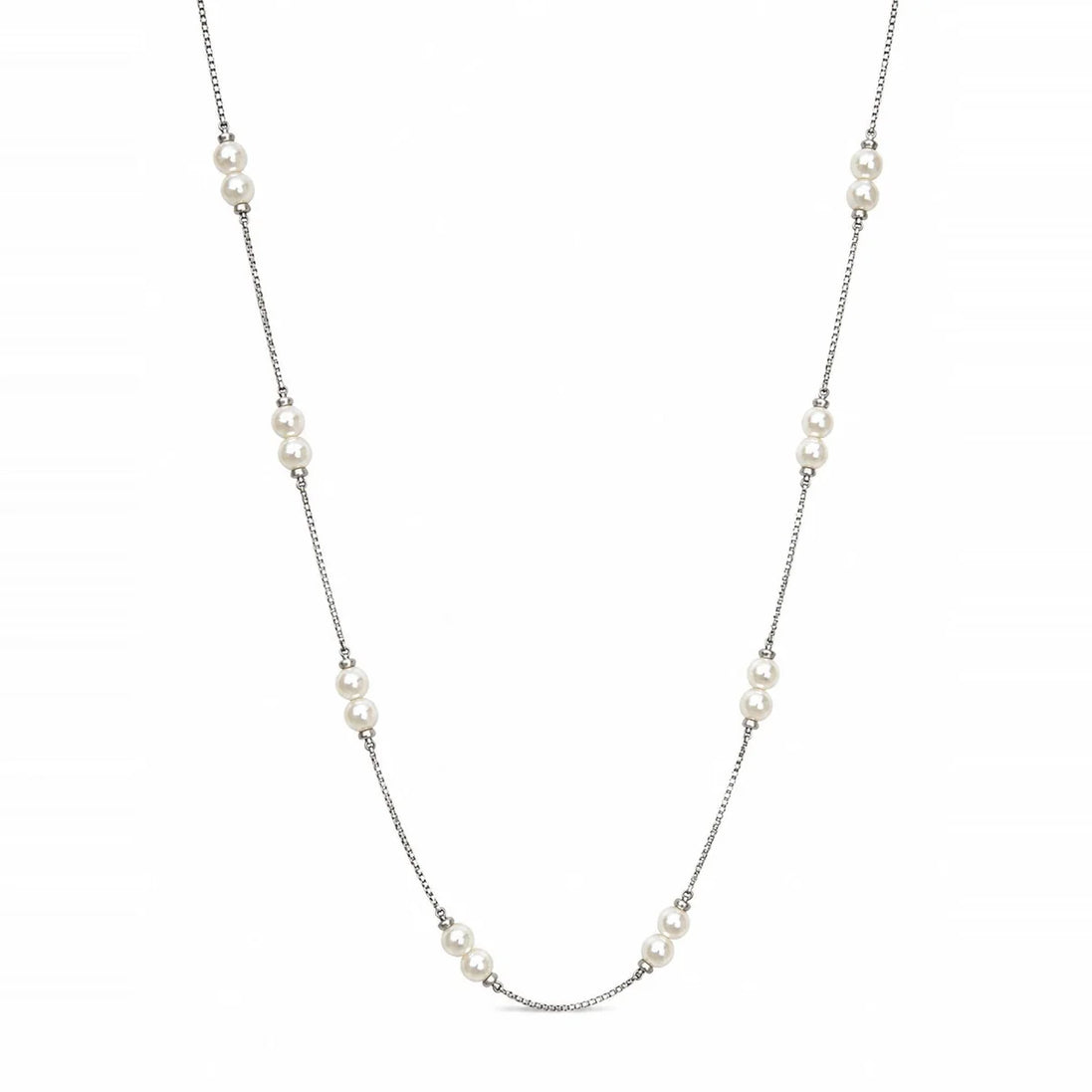 Luna Pearl Station Necklace