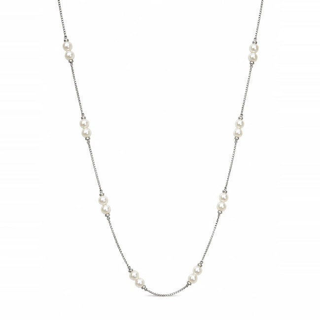 Luna Pearl Station Necklace