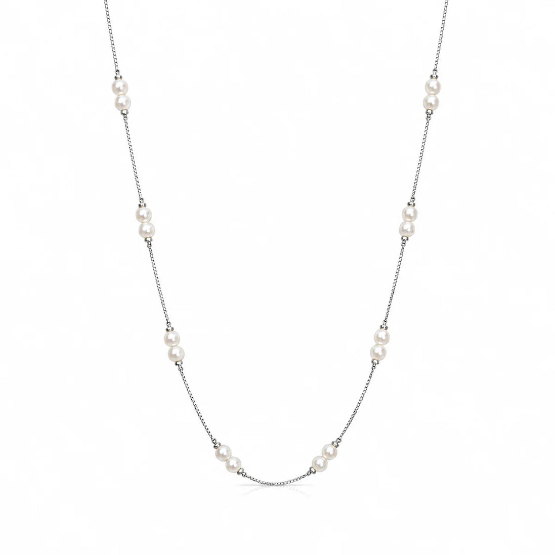 Luna Pearl Station Necklace