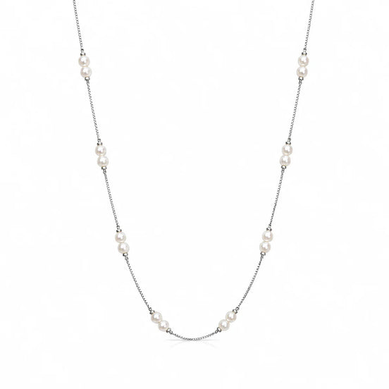 Luna Pearl Station Necklace