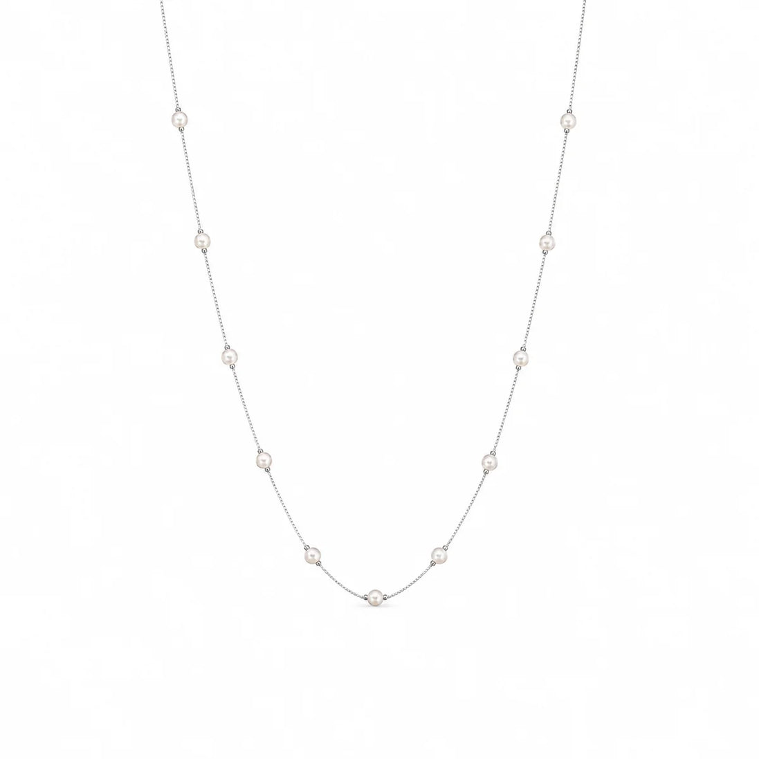 Celeste Freshwater Pearl Station Necklace