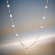 Celeste Freshwater Pearl Station Necklace
