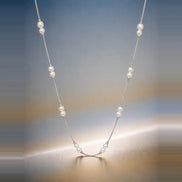 Luna Pearl Station Necklace