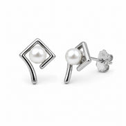 Pearl Prism Stud Earrings