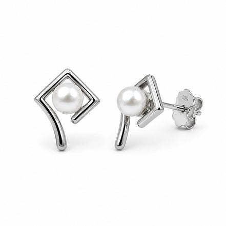 Pearl Prism Stud Earrings