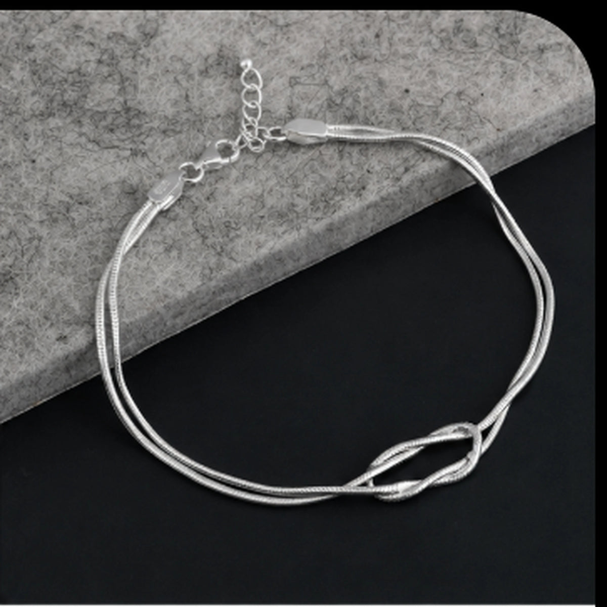 Infinity Knot Silver Rakhi