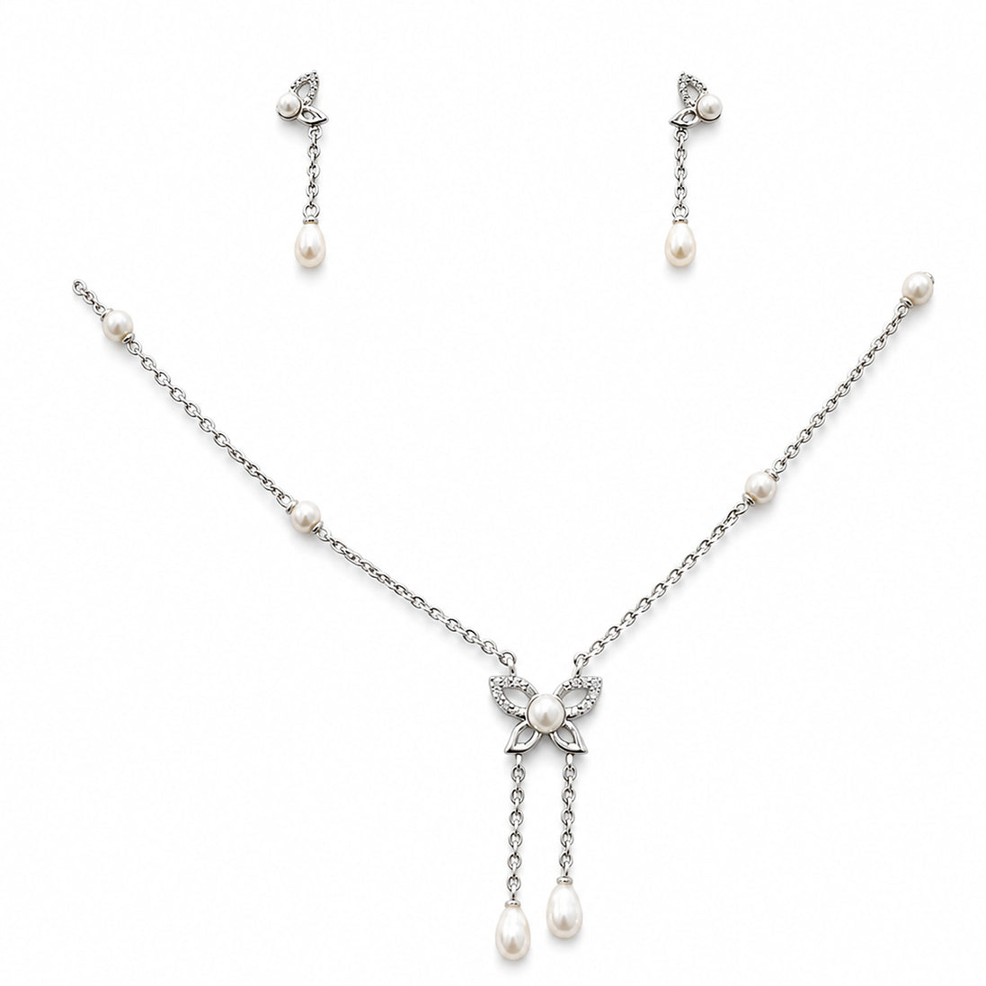 Opaline Butterfly Pearl Jewelry Set