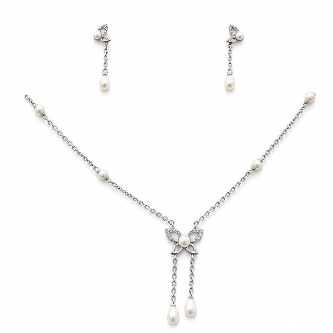 Opaline Butterfly Pearl Jewelry Set