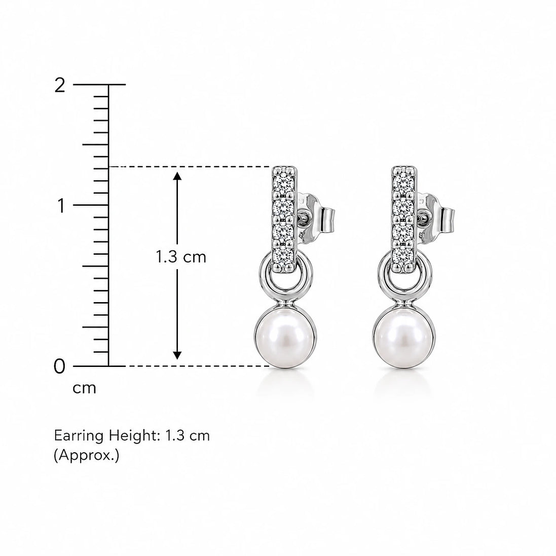 Pearl Halo Drop Stud Earrings