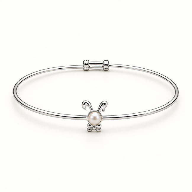 Bunny Pearl Adjustable Kids Bracelet