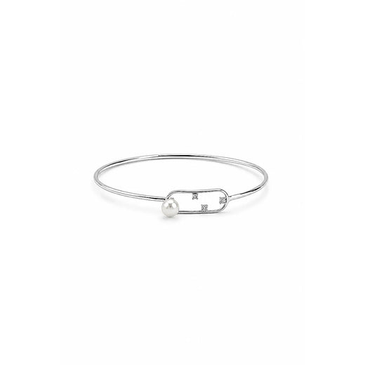 Pearl Grace Open Cuff Bracelet