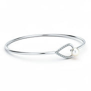 Pearl Infinity Twist Cuff Bracelet