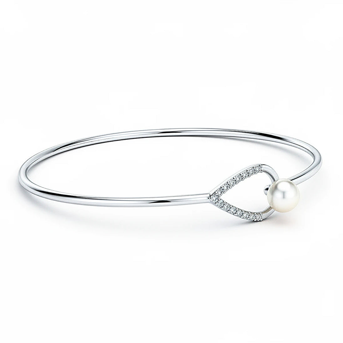 Pearl Infinity Twist Cuff Bracelet