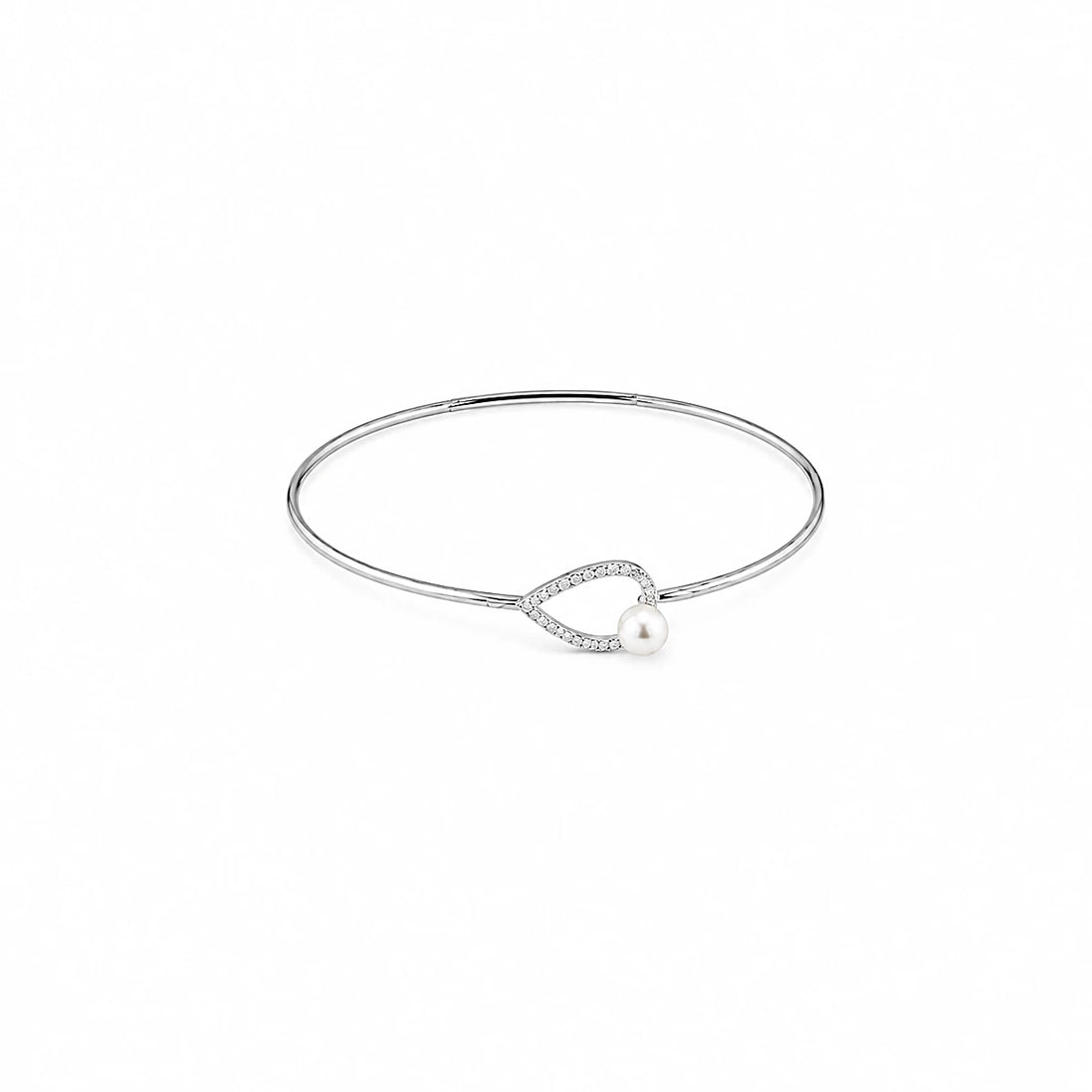 Pearl Infinity Twist Cuff Bracelet