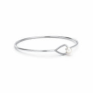Pearl Infinity Twist Cuff Bracelet
