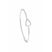Pearl Infinity Twist Cuff Bracelet