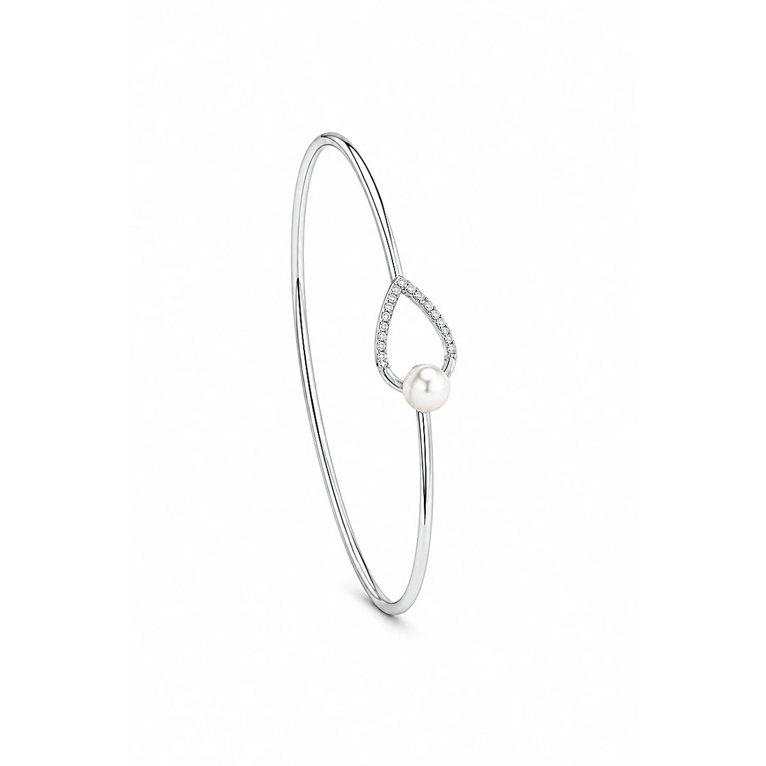 Pearl Infinity Twist Cuff Bracelet