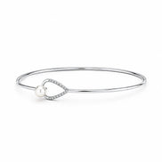 Pearl Infinity Twist Cuff Bracelet