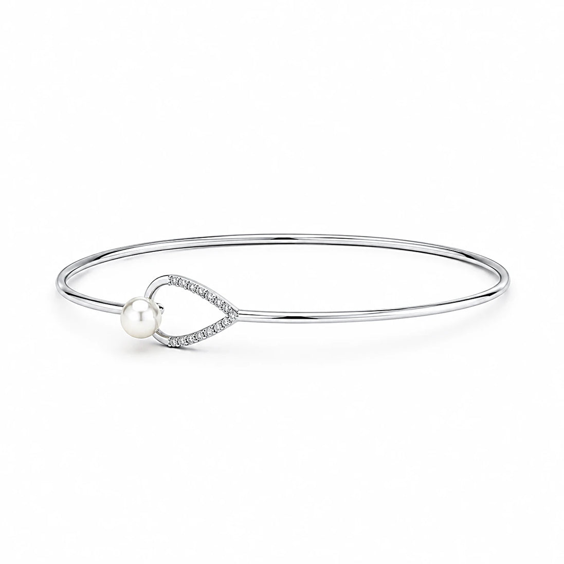 Pearl Infinity Twist Cuff Bracelet