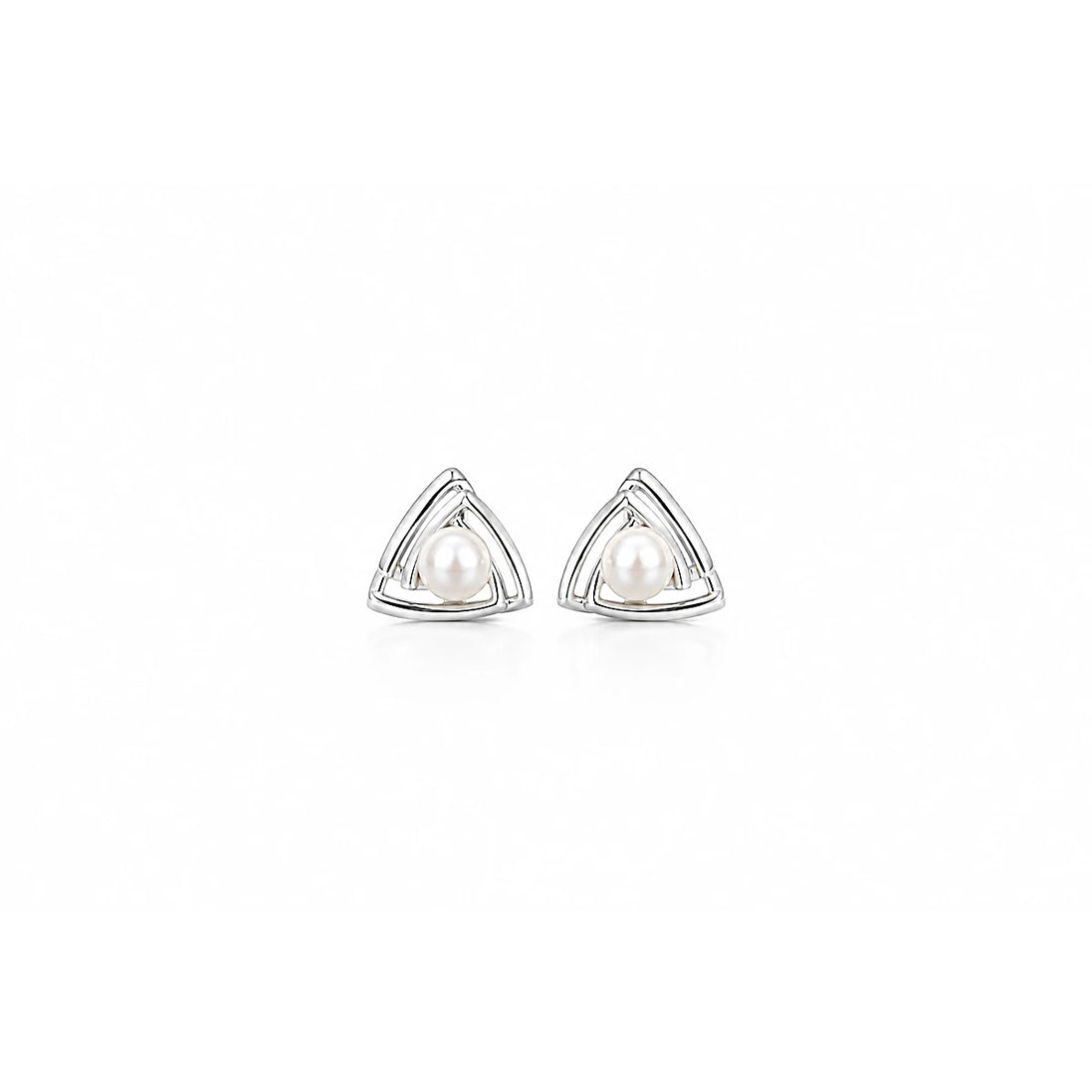Trinity Pearl Stud Earrings