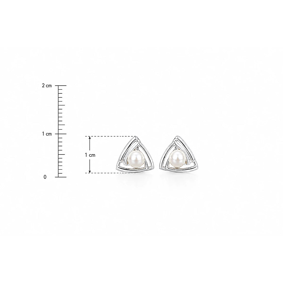 Trinity Pearl Stud Earrings