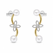 Pearl Bloom Duo Stud Earrings