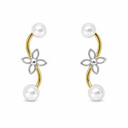 Pearl Bloom Duo Stud Earrings