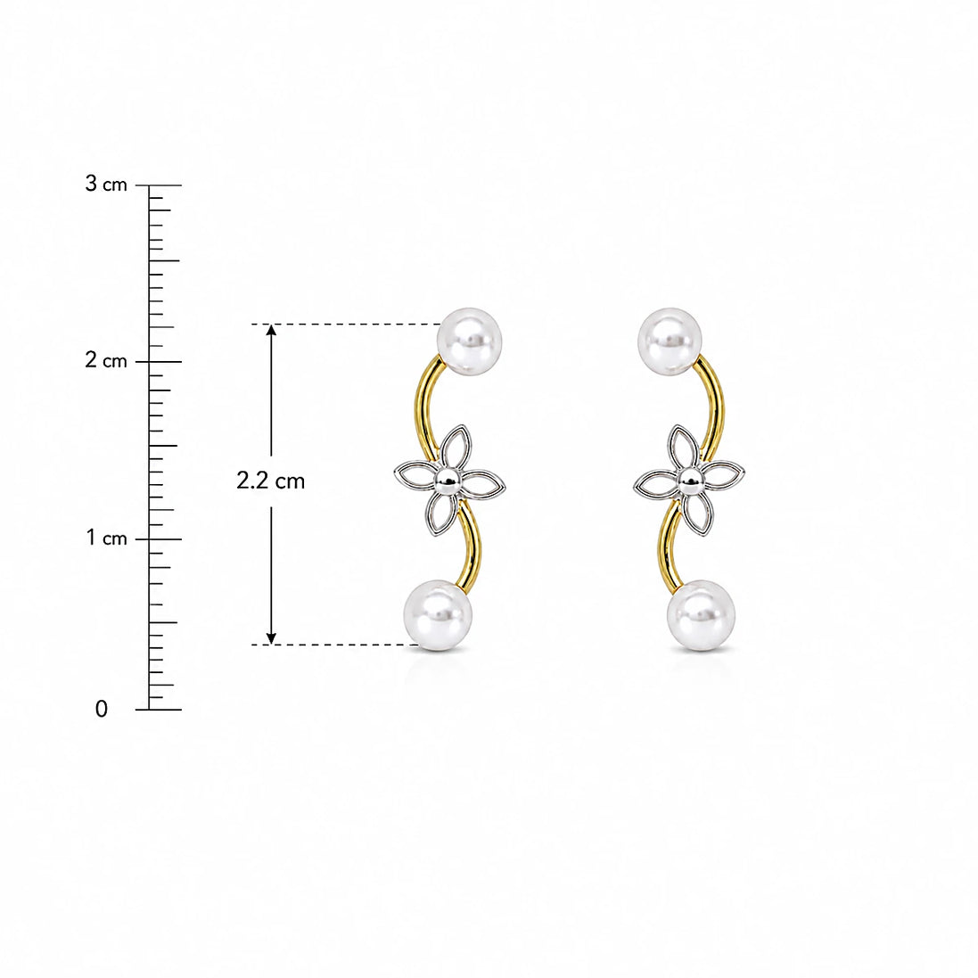 Pearl Bloom Duo Stud Earrings