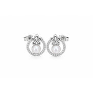 Pearl Blossom Halo Stud Earrings