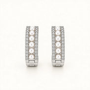 Pearl Radiance Hoop Earrings