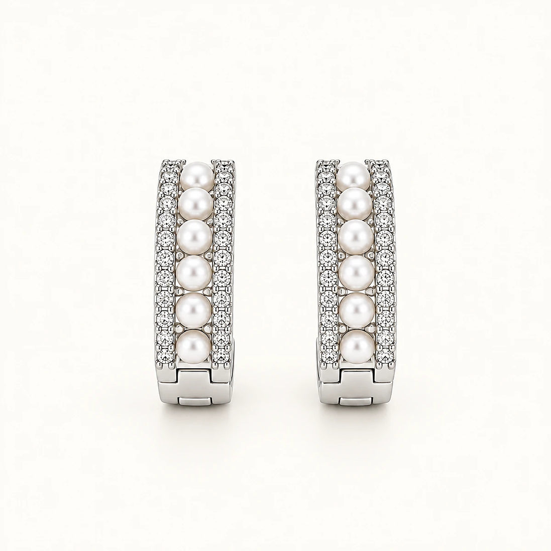 Pearl Radiance Hoop Earrings