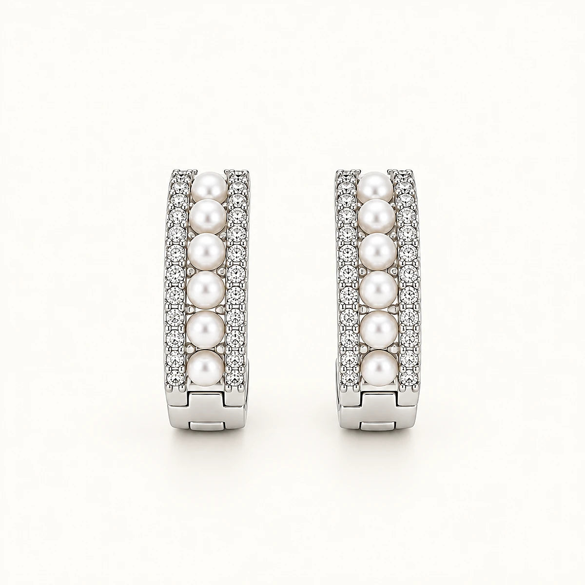 Pearl Radiance Hoop Earrings