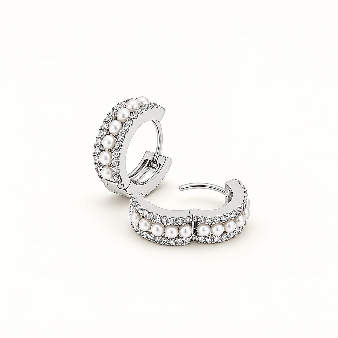 Pearl Radiance Hoop Earrings