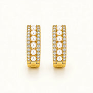 Pearl Radiance Hoop Earrings