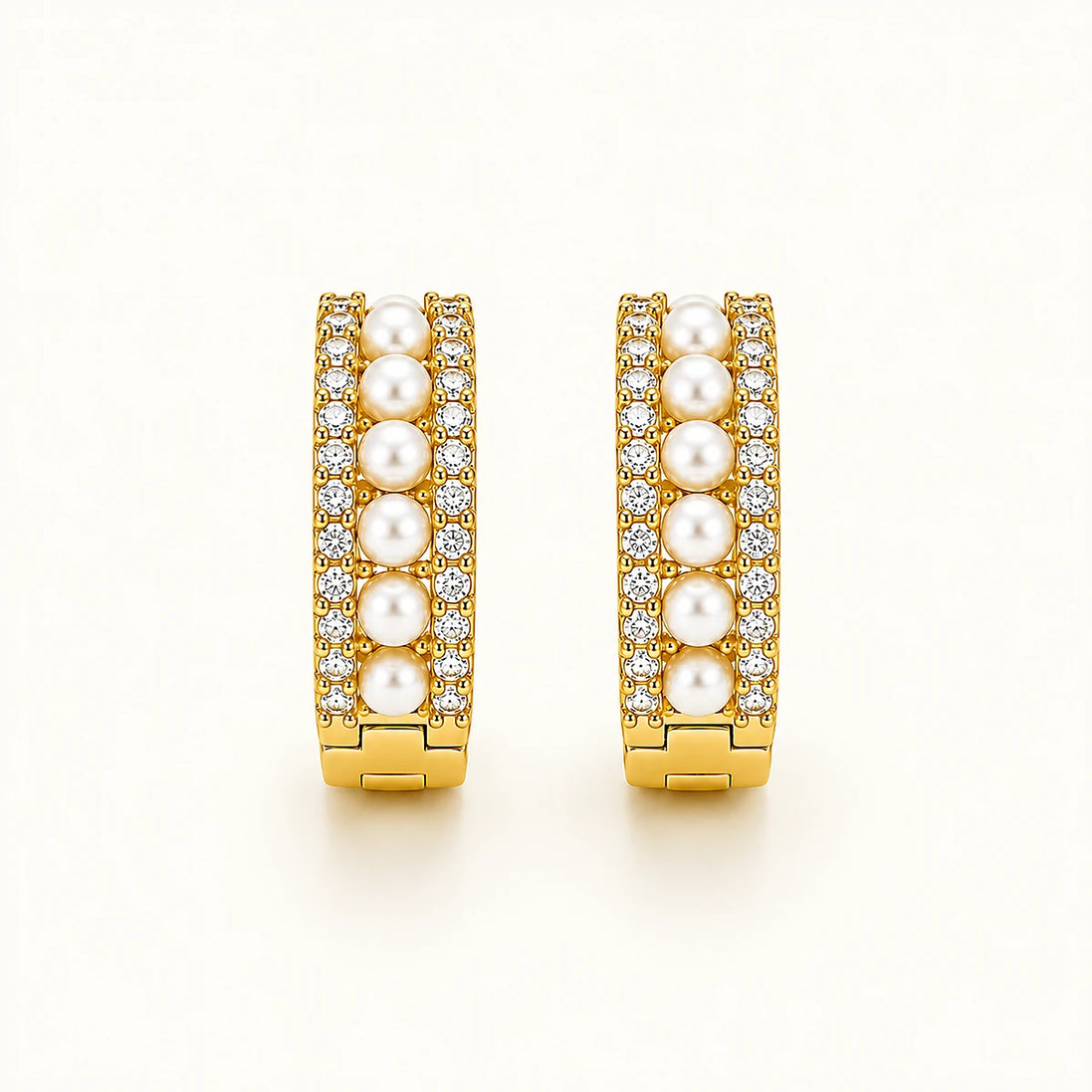 Pearl Radiance Hoop Earrings