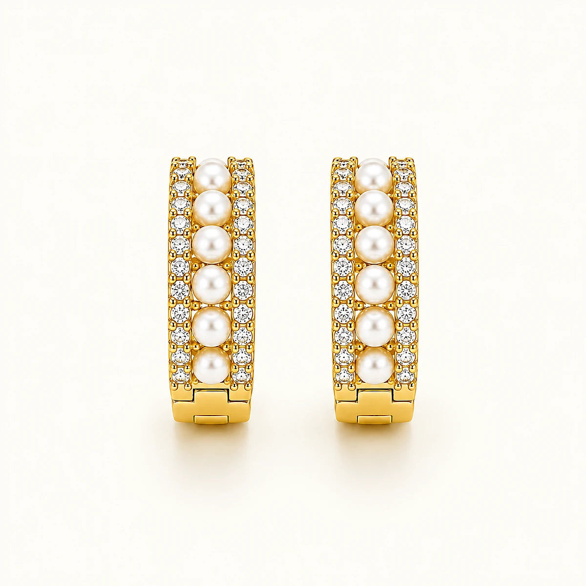 Pearl Radiance Hoop Earrings