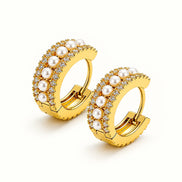 Pearl Radiance Hoop Earrings