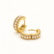 Pearl Radiance Hoop Earrings