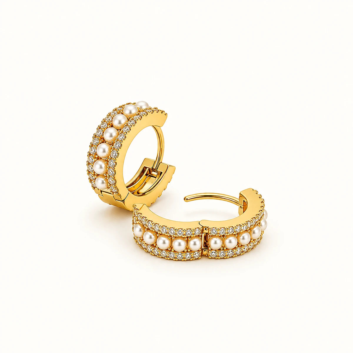 Pearl Radiance Hoop Earrings