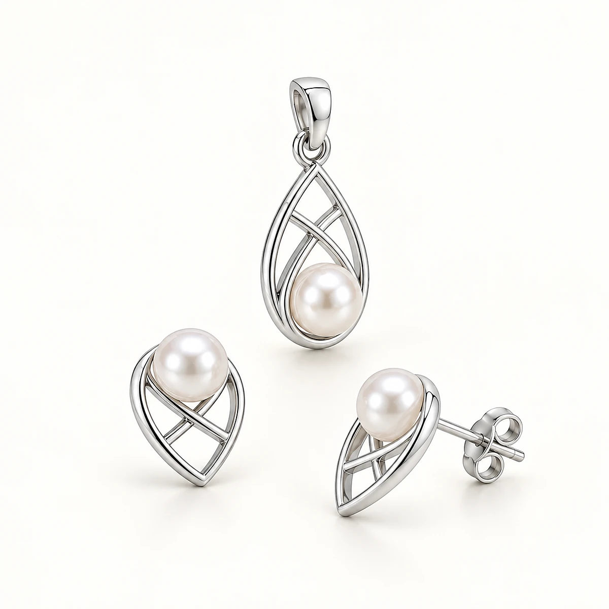 Opaline Pearl Teardrop Set