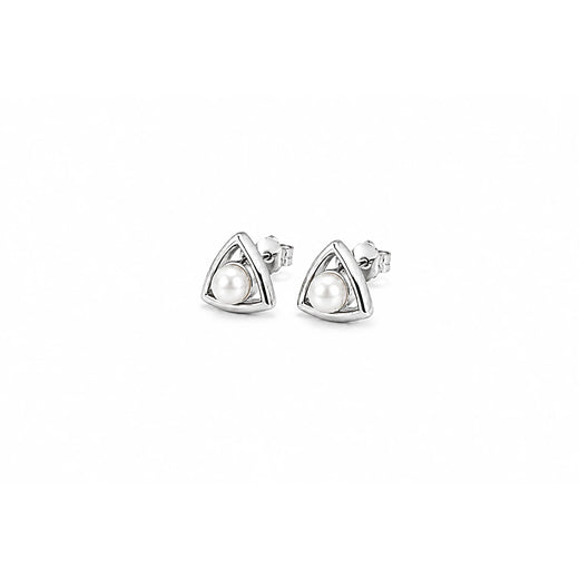 Nova Pearl Triangle Stud Earrings