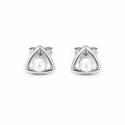 Nova Pearl Triangle Stud Earrings