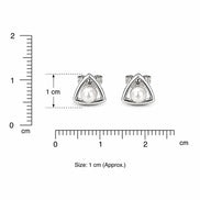 Nova Pearl Triangle Stud Earrings