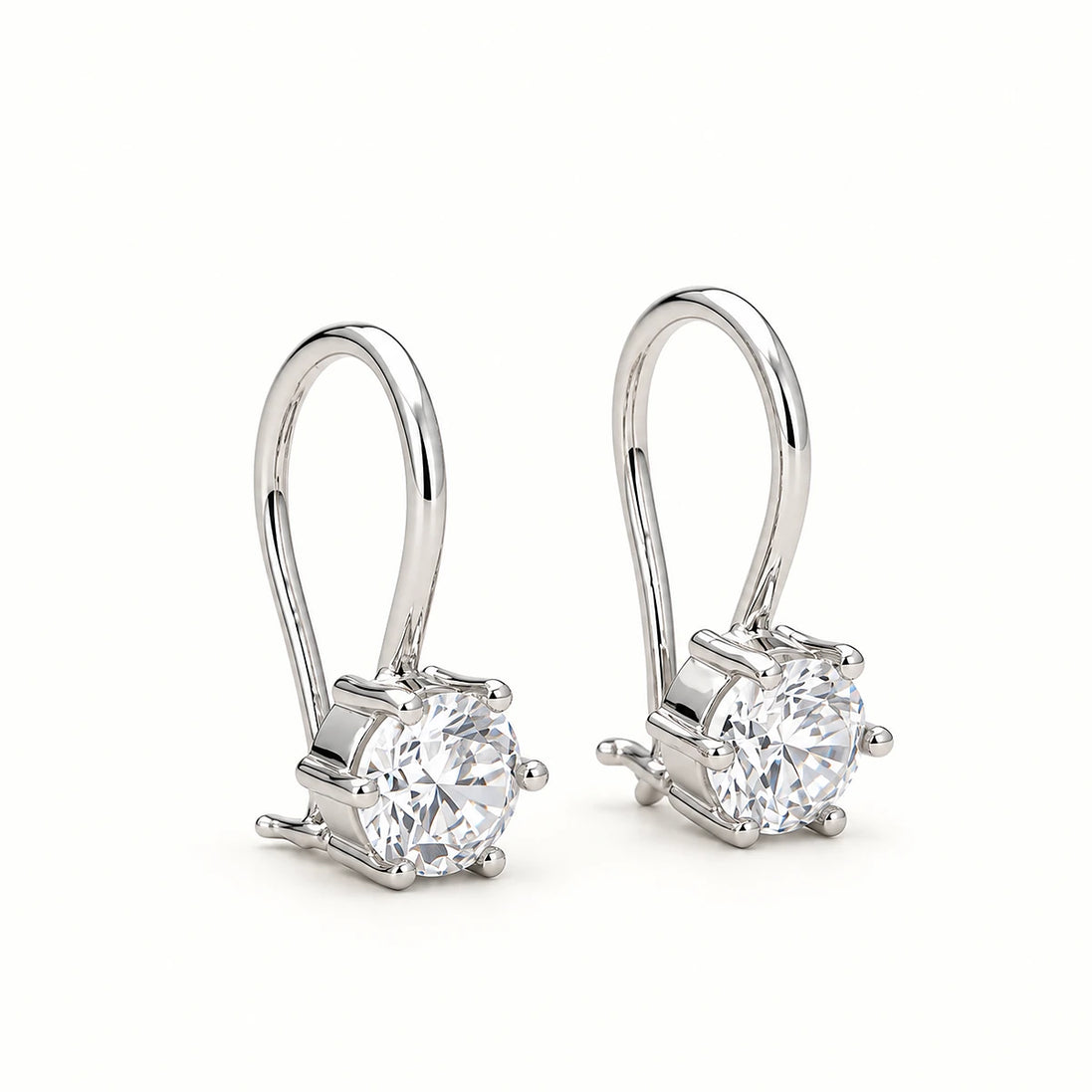 Celeste Solitaire Drop Earrings