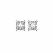 Pearl Radiance Square Stud Earrings
